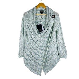 Pure Handknit Draped Cable Knit Cardigan S/M